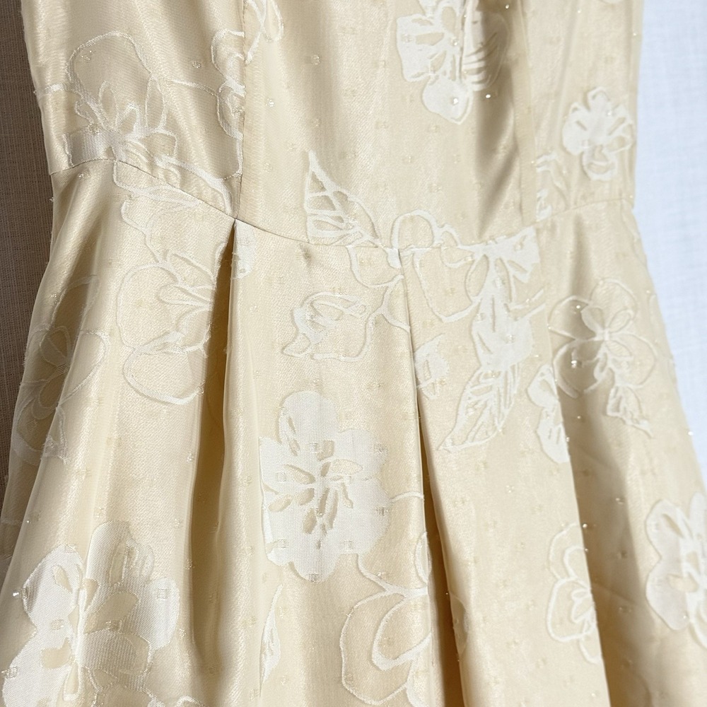 Vtg Preference Party's Champagne Floral Coquette Dress Fit Flare S Japan Brand View 4